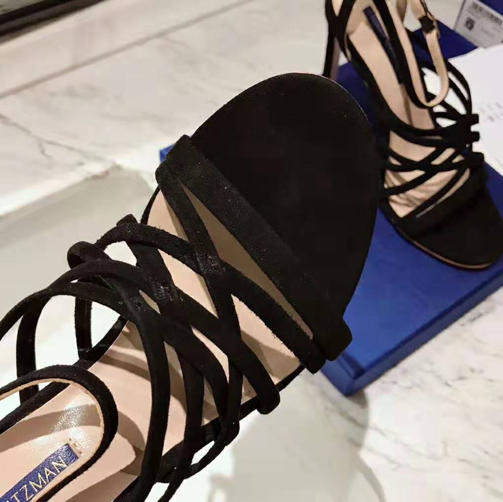 Stuart Weitzman Women Shoes The Spotlight 80 Sandal 80mm Heel Height-Black 7 Stuart Weitzman Women Shoes The Spotlight 80 Sandal 80mm Heel Height-Black - Image 7