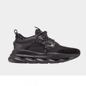 Versace Men Chain Reaction Sneakers-Black