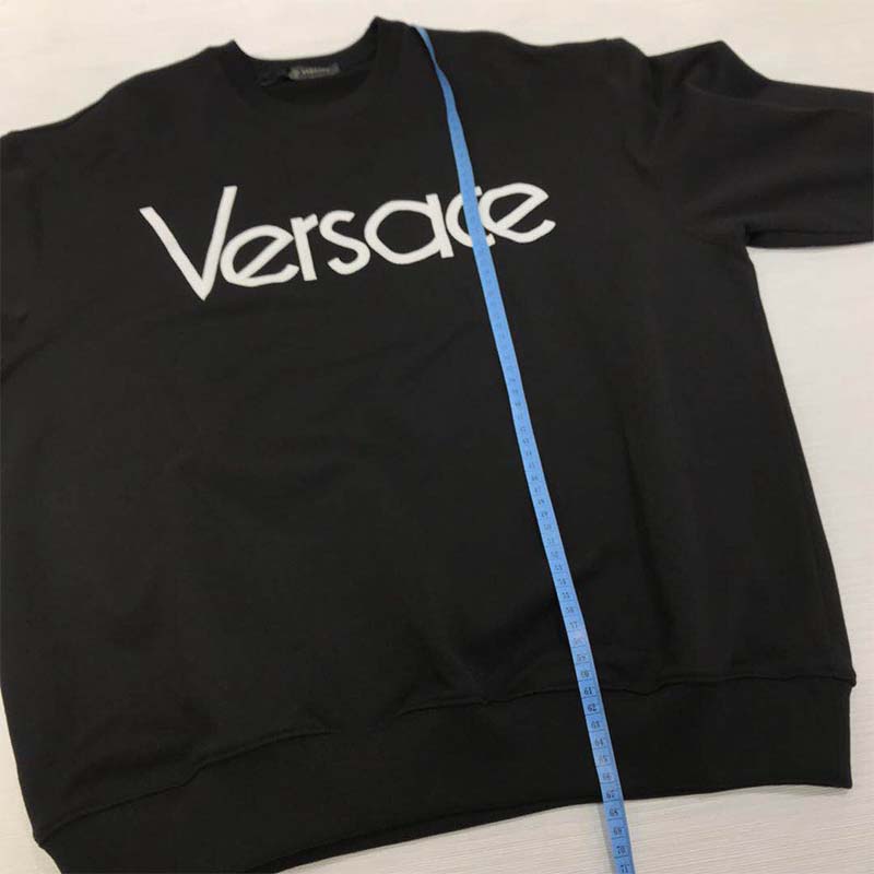 Versace Unisex Vintage Versace Logo Sweatshirt-Black - Image 4