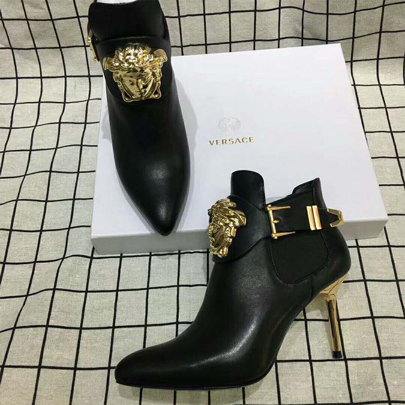 versace palazzo high heel booties