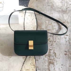 Celine Classic Box Small Green Calfskin