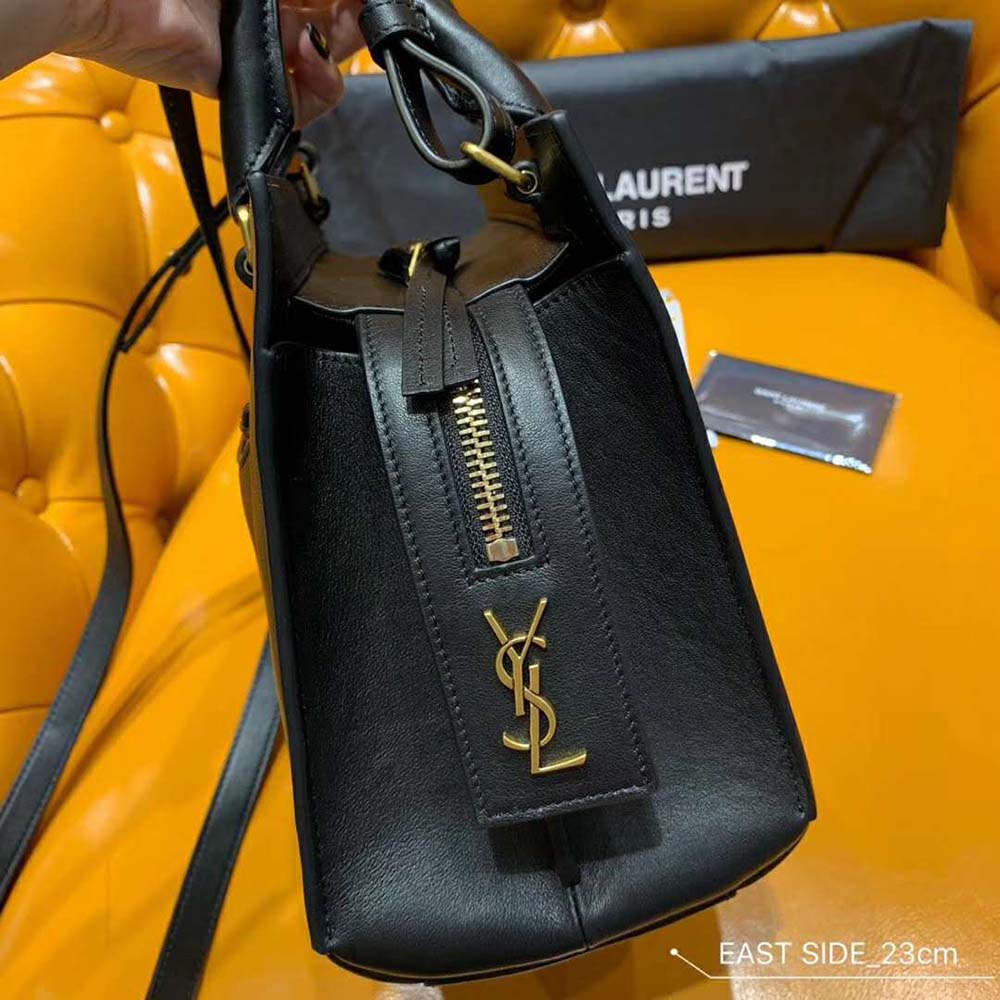 Saint Laurent YSL Women East Side Small Tote Smooth-Black 8 Saint Laurent YSL Women East Side Small Tote Smooth-Black - Image 8