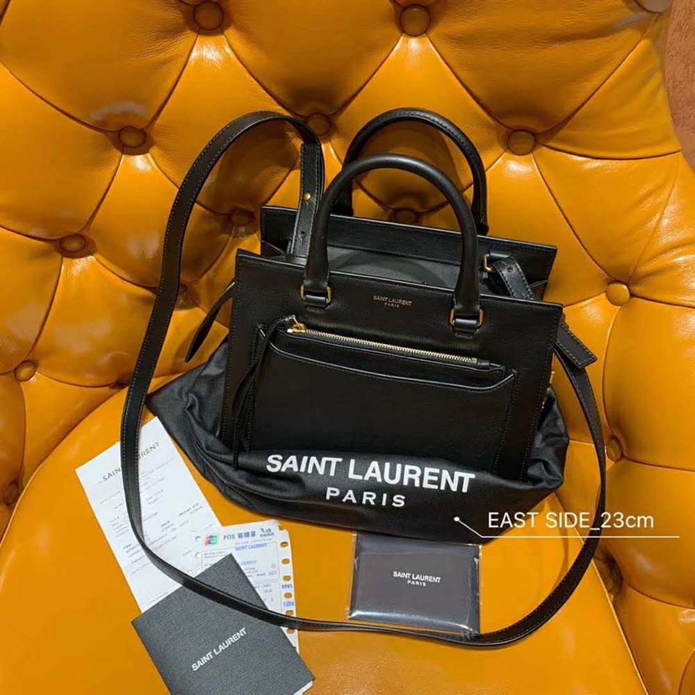 Saint Laurent YSL Women East Side Small Tote Smooth-Black 4 Saint Laurent YSL Women East Side Small Tote Smooth-Black - Image 4