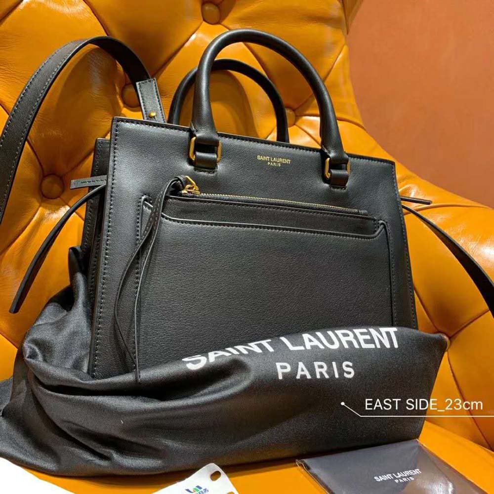 Saint Laurent YSL Women East Side Small Tote Smooth-Black 6 Saint Laurent YSL Women East Side Small Tote Smooth-Black - Image 6