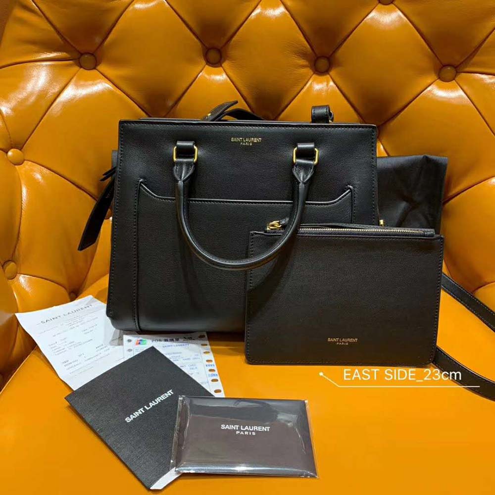 Saint Laurent YSL Women East Side Small Tote Smooth-Black 7 Saint Laurent YSL Women East Side Small Tote Smooth-Black - Image 7