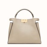 Fendi Women Peekaboo Essentially Bag in Calfskin Leather-Beige