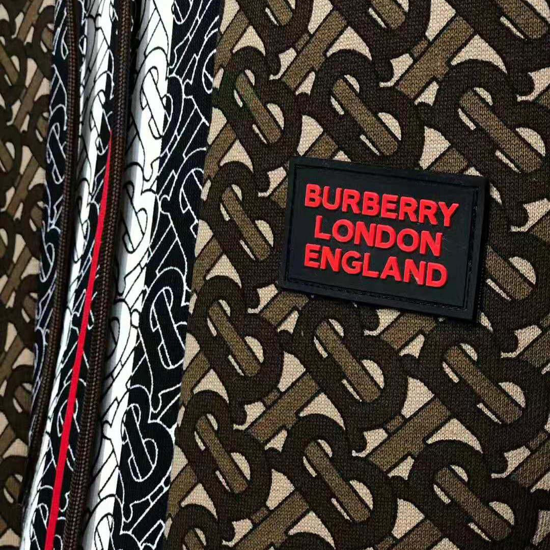 Burberry Monogram Stripe Print Cotton Oversized T-shirt In Bridle Brown Ip  Ptn