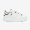 Alexander Mcqueen Women Oversized Sneaker White Smooth Calfskin Leather-White