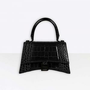 Balenciaga Women Hourglass Small Top Handle Bag-Black