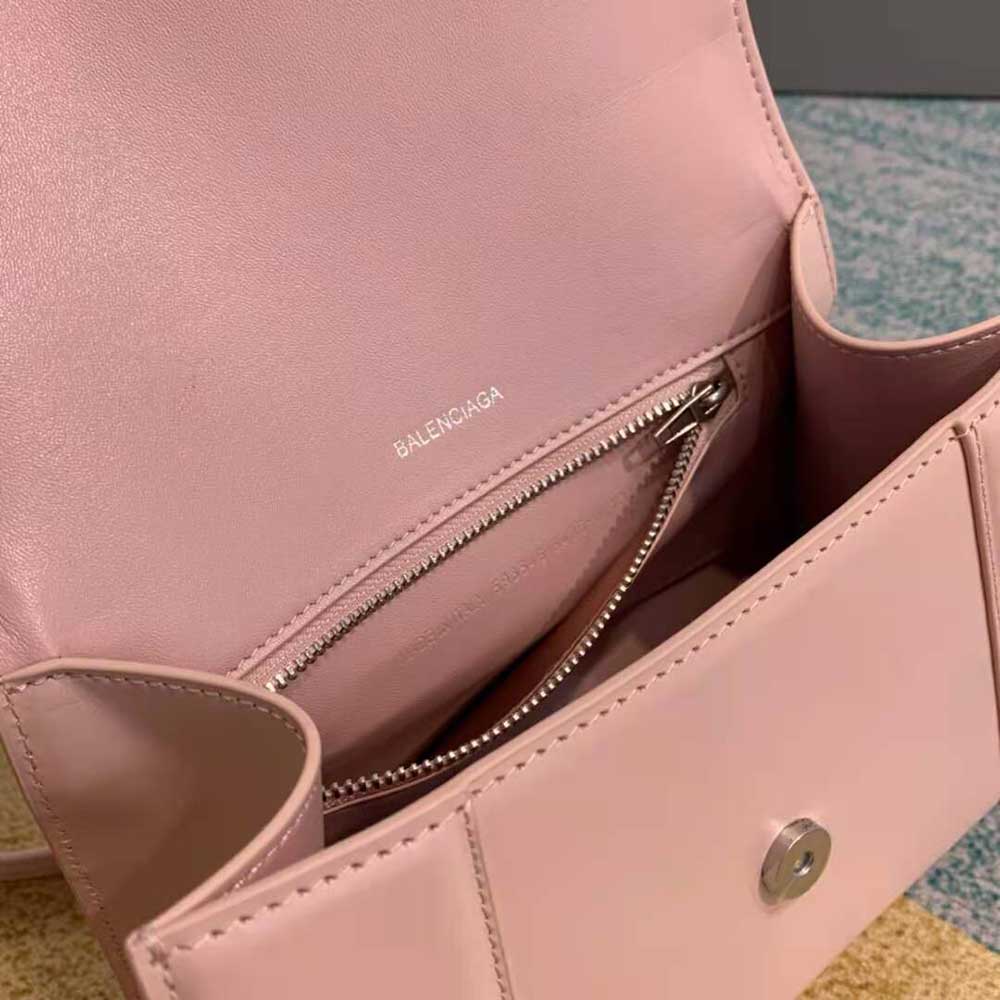 Balenciaga Women's Hourglass Small Top Handle Handbag in Box - Pink