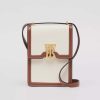 Burberry Women Cotton Canvas and Leather Robin Bag