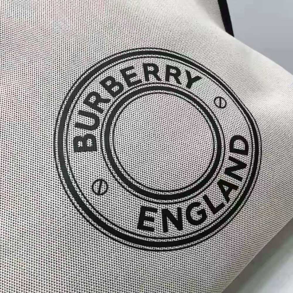 Burberry Society Tote Bag Large White/Black