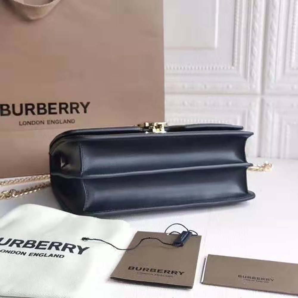 Authentic Burberry Ladies Medium Leather Monogram TB Bag Black 8014931  $2750 5045558502915