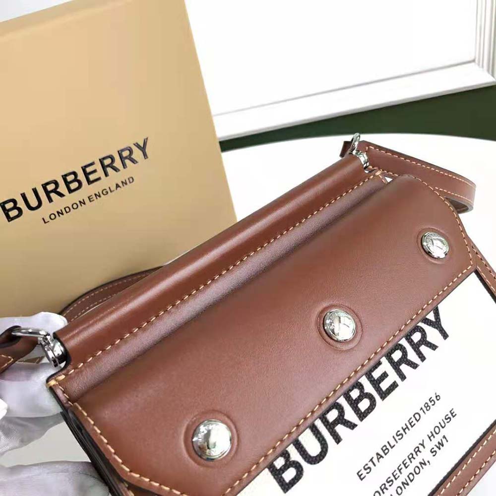 Burberry Small Horseferry Print Title Bag With Pocket Detail in