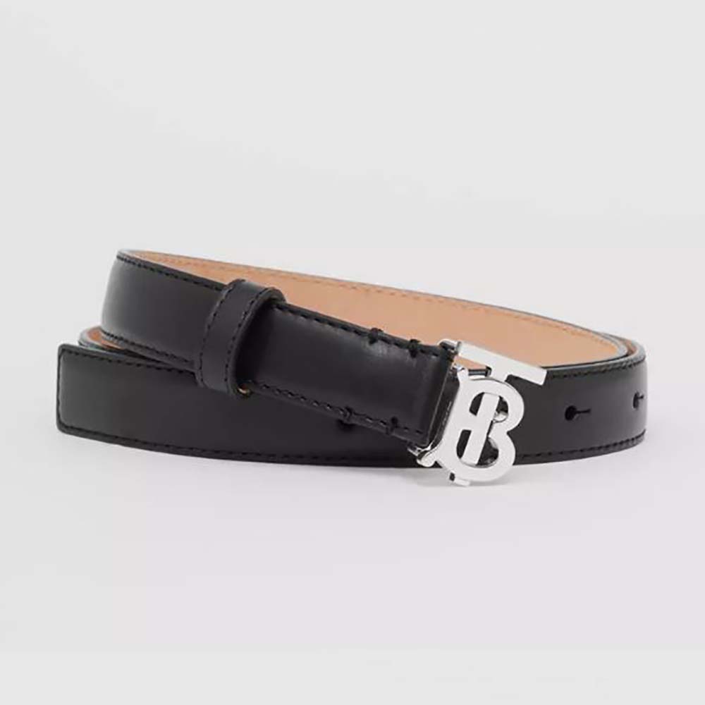 burberry monogram motif leather belt