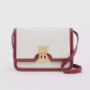 Burberry Women Small Two-tone Canvas and Leather TB Bag-Red 11 Burberry Women Small Two-tone Canvas and Leather TB Bag-Red