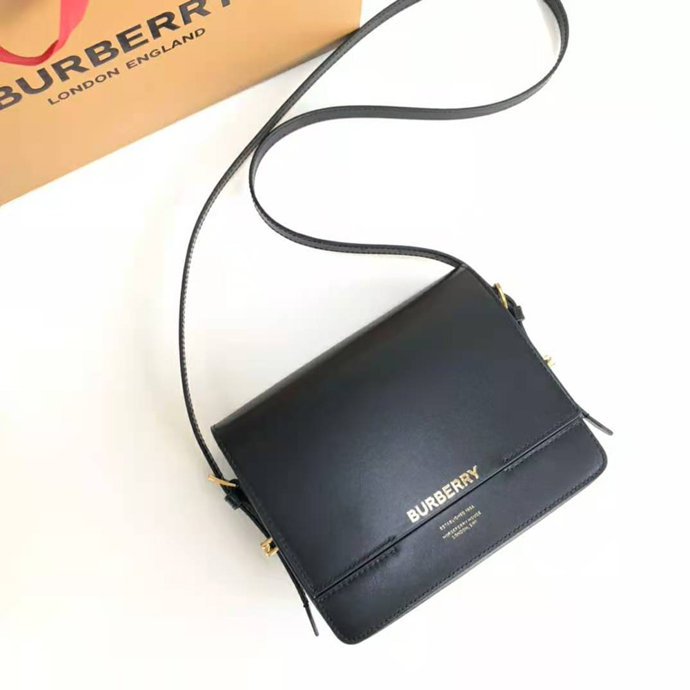 Burberry Women Small Two-tone Leather Grace Bag-Black