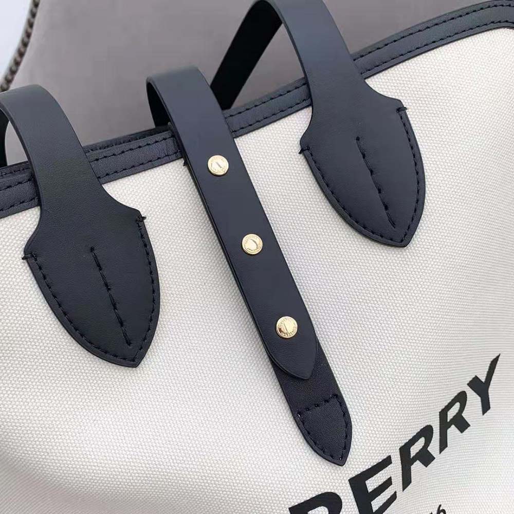 Burberry The Large Soft Cotton Canvas Belt Bag in White