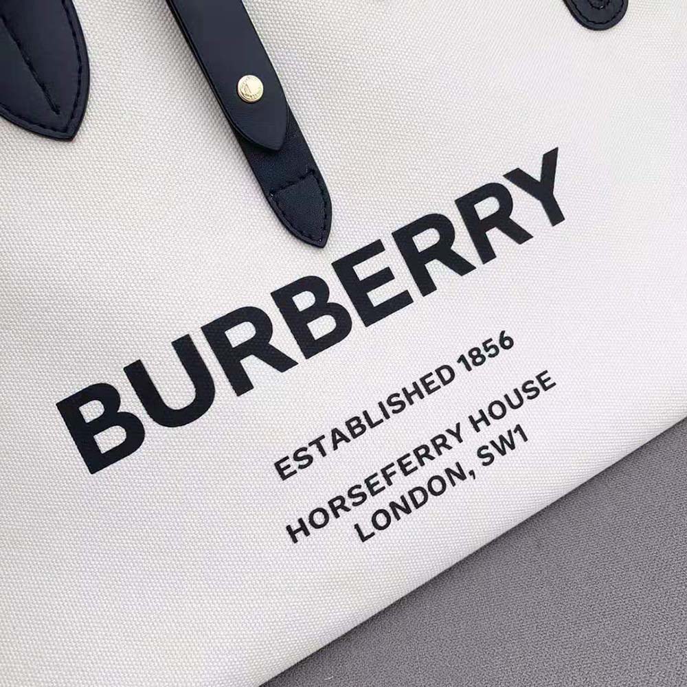 Burberry Women The Medium Soft Cotton Canvas Belt Bag-White 9 Burberry Women The Medium Soft Cotton Canvas Belt Bag-White - Image 9