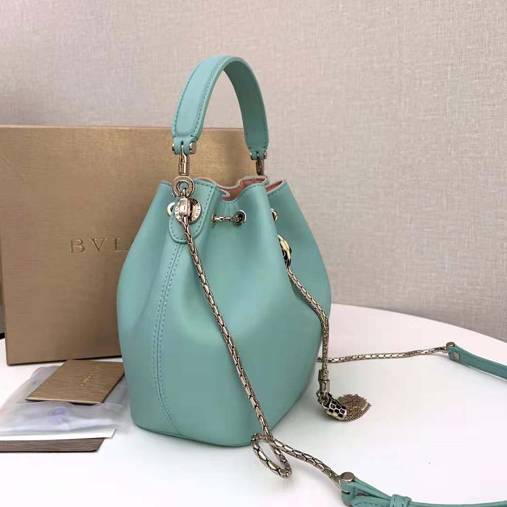 Bvlgari Women Serpenti Forever Shoulder Bag-Aqua