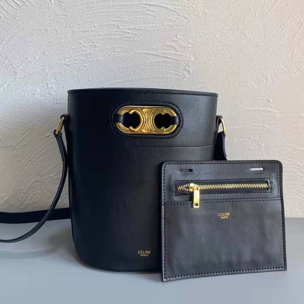 Bucket maillon triomphe outlet in satinated calfskin