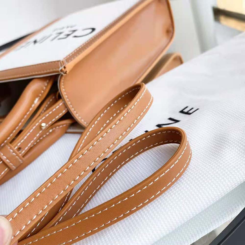 Celine Women Mini Vertical Cabas Celine in Textile with Celine Print and Calfskin-White 9 Celine Women Mini Vertical Cabas Celine in Textile with Celine Print and Calfskin-White - Image 9