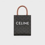 Celine Women Mini Vertical Cabas in Triomphe Canvas