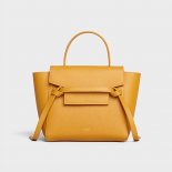 Celine Women Nano Belt Bag in Grained Calfskin-Yellow