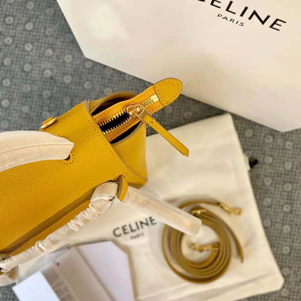 Celine Mustard Yellow Leather Nano Belt Bag – RETYCHE