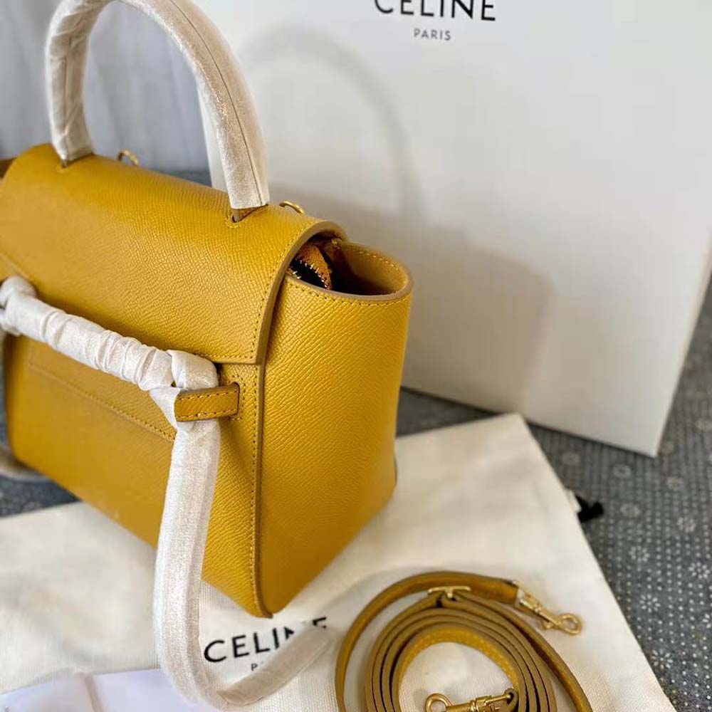 Celine Mustard Yellow Leather Nano Belt Bag – RETYCHE