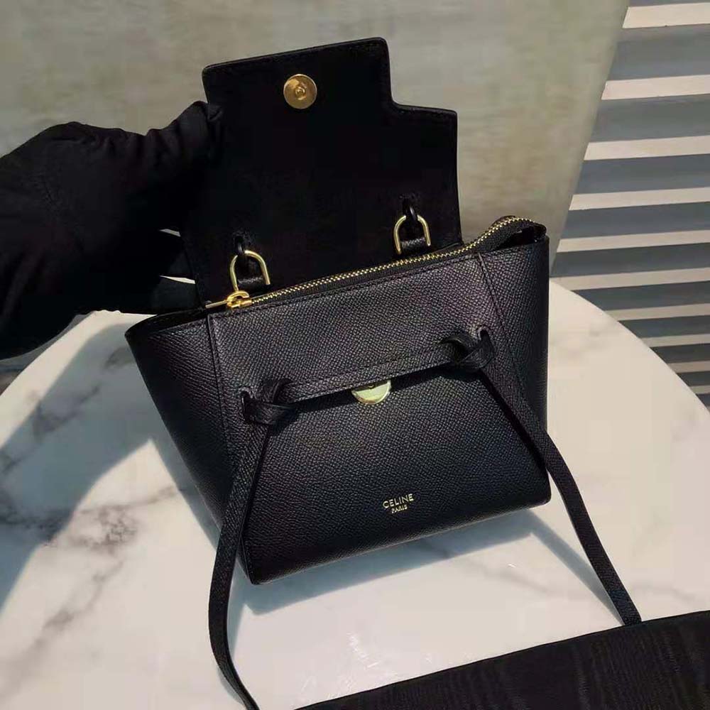 BaoTasTic - Celine Belt Bag Pico Black with gold hardware