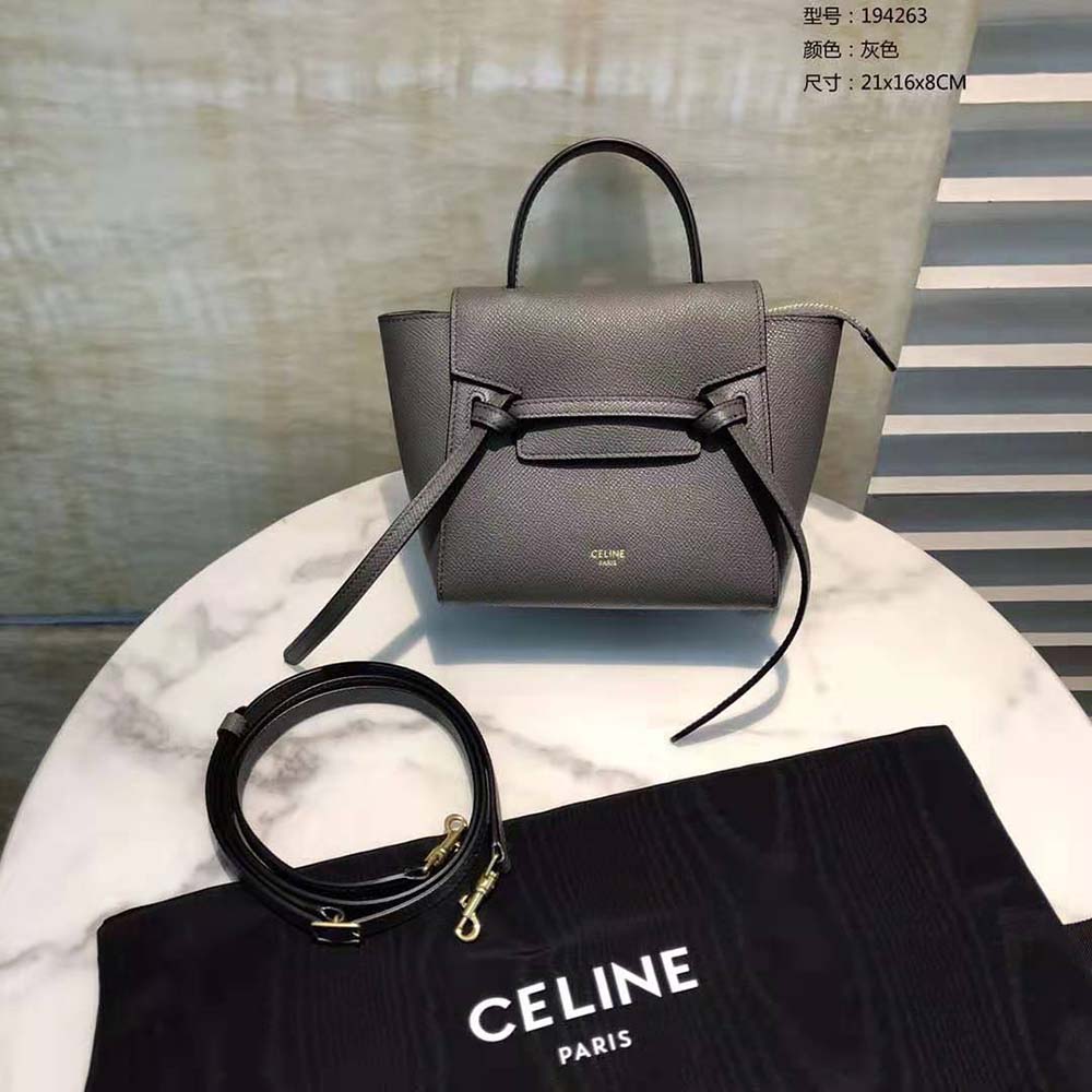 Celine Belt Bag Pico Grey