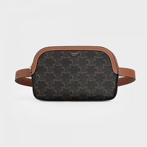 Celine Women Small Belt Bag in Triomphe Canvas
