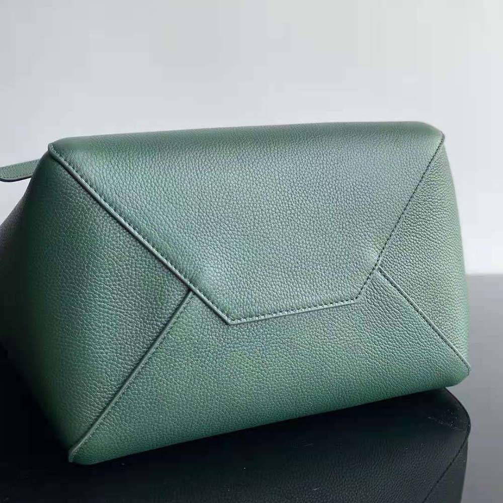 CELINE Soft Grained Calfskin Small Belt Cabas Phantom Army Green 1290465