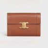 Celine Women Strap Bag Triomphe in Natural Calfskin-Brown