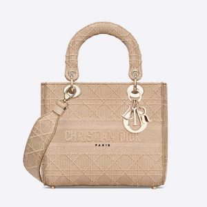 Dior Medium Lady D-Lite Bag Cannage Embroidery