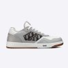 Dior Men B27 Low-Top Sneaker Smooth Calfskin with Dior Oblique Jacquard-Silve