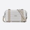 Dior Men Dior and Rimowa Personal Clutch Aluminum and Grained Calfskin