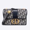 Dior Women 30 Montaigne Bag Blue Dior Oblique Jacquard