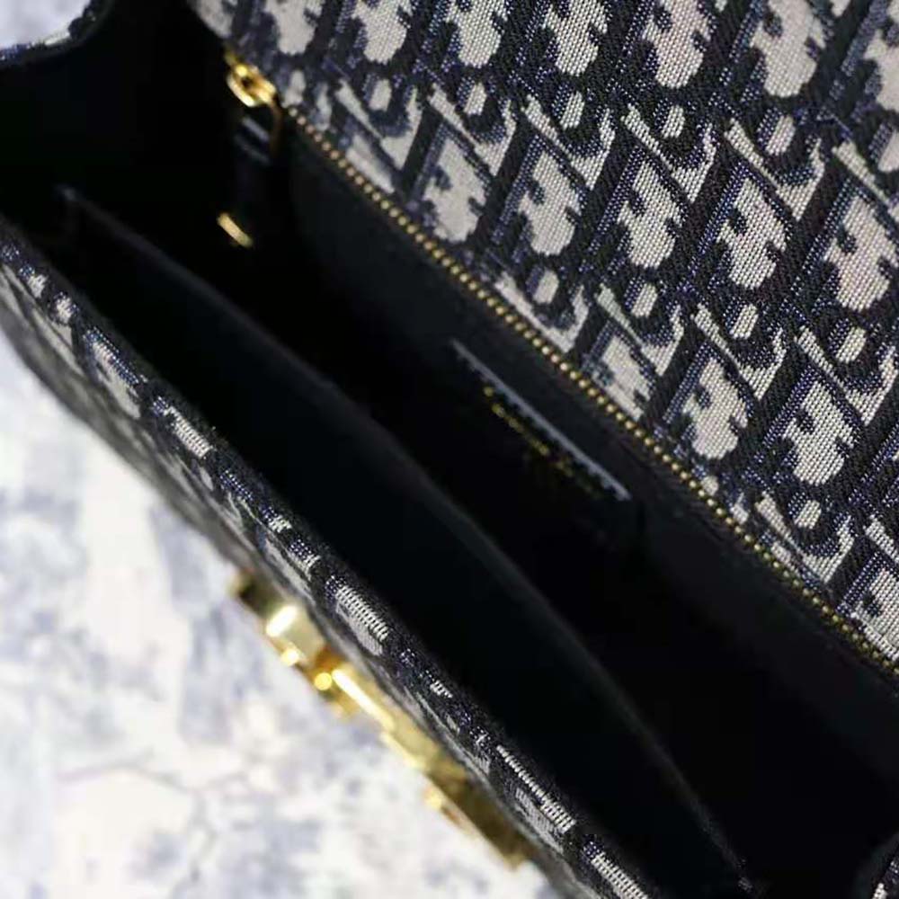 Dior Women 30 Montaigne Bag Blue Dior Oblique Jacquard 10 Dior Women 30 Montaigne Bag Blue Dior Oblique Jacquard - Image 10