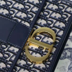 30 Montaigne Bag Blue Dior Oblique Jacquard
