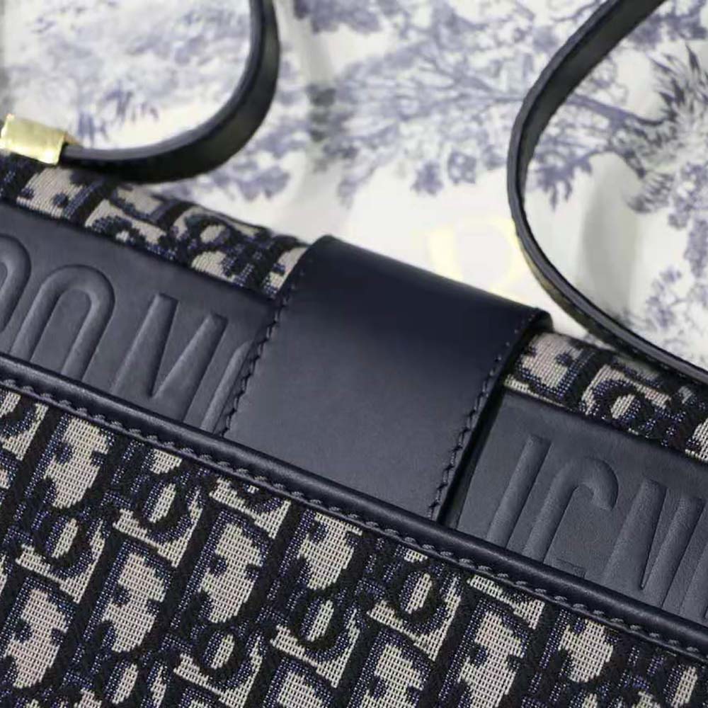 Dior Women 30 Montaigne Bag Blue Dior Oblique Jacquard 6 Dior Women 30 Montaigne Bag Blue Dior Oblique Jacquard - Image 6
