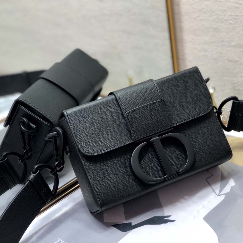 Dior - Small 30 Montaigne Bag Black Calfskin - Women