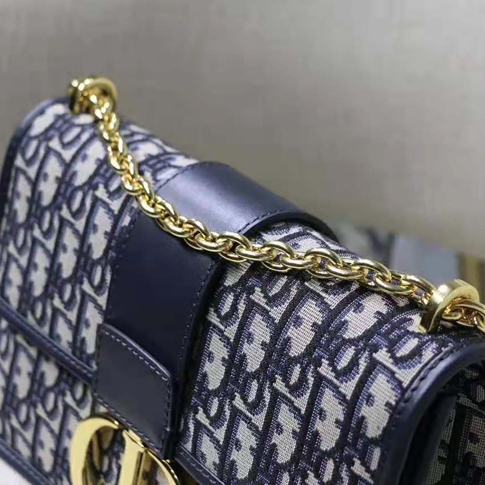 30 Montaigne Chain Bag Blue Oblique  Womens Dior Handbags ⋆ Rincondelamujer