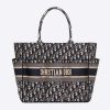 Dior Women Catherine Tote Bag Blue Dior Oblique Embroidery