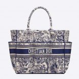 Dior Women Catherine Tote Blue Toile de Jouy Embroidery