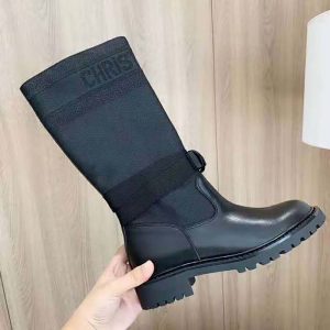 Dior D-Major Boot Black Technical Fabric and Calfskin
