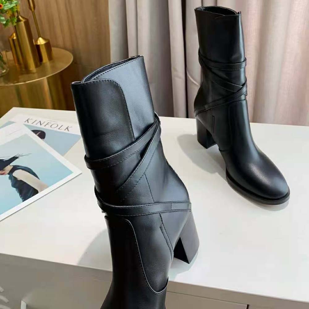 Dior Empreinte Heeled Boot Black Calfskin