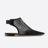 Dior Women Dior-I Ballerina Flat Black Suede Calfskin Mesh 9 Dior Women Dior-I Ballerina Flat Black Suede Calfskin Mesh
