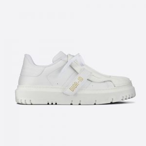 Dior Women Dior-Id Sneaker White Rubber and Calfskin